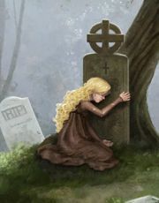 На кладбище 