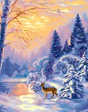Раскраска Зимний лес