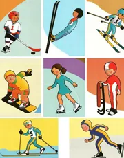 Раскраска Зимние виды спорта