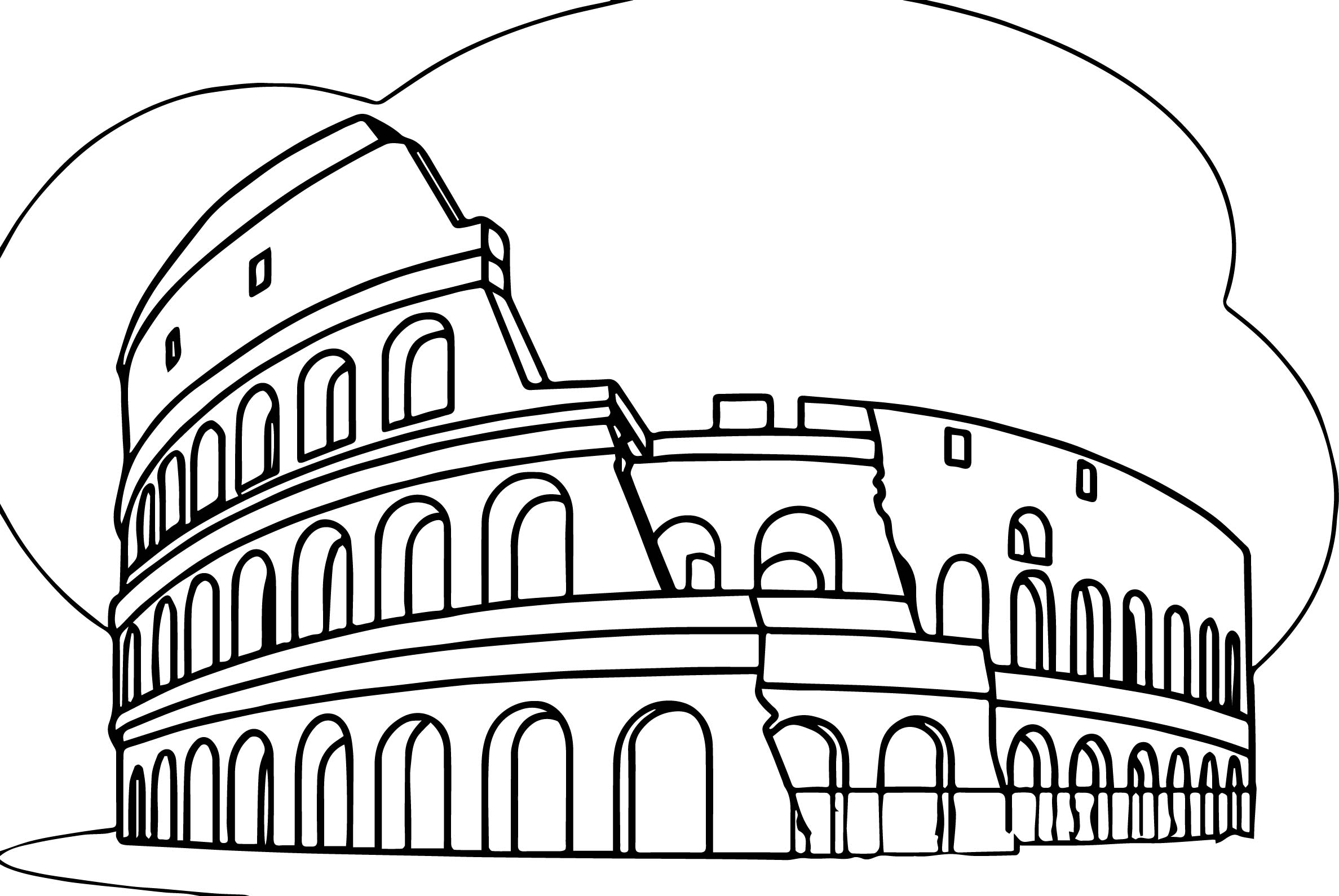 Раскраска Колизей в Риме