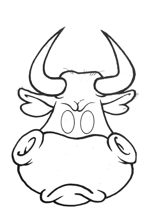 Морда коровы рисунок для детей